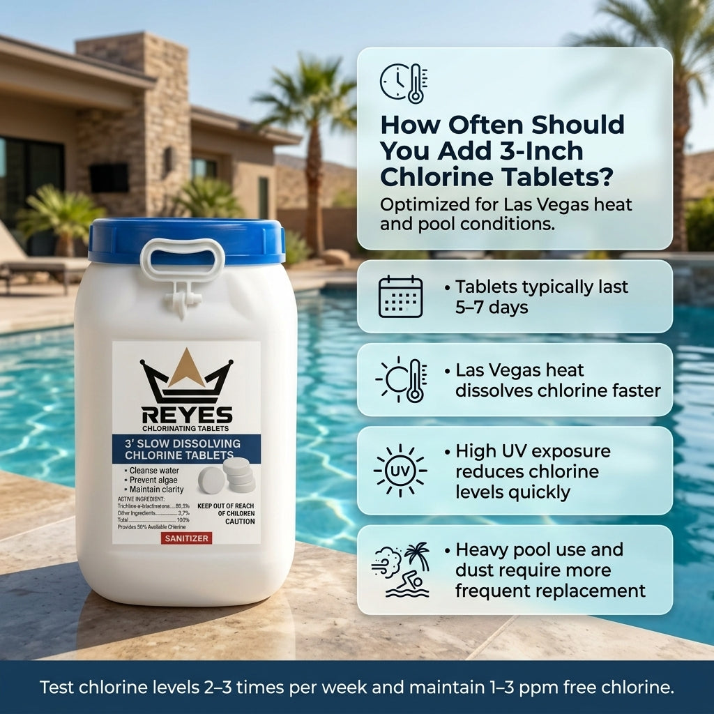 3” Chlorine Tablets  55 lb | Slow-Dissolving - Las Vegas