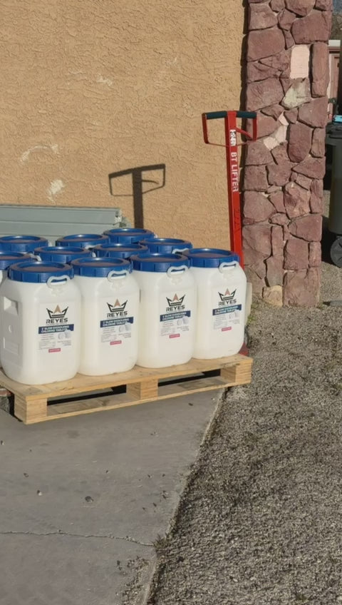 Load video: Bulk chlorine stock prepared daily for Las Vegas pool owners.